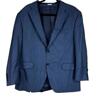 Peter Millar Men's Blue Two Button 100% Wool Blazer Size 44S New Without Tags